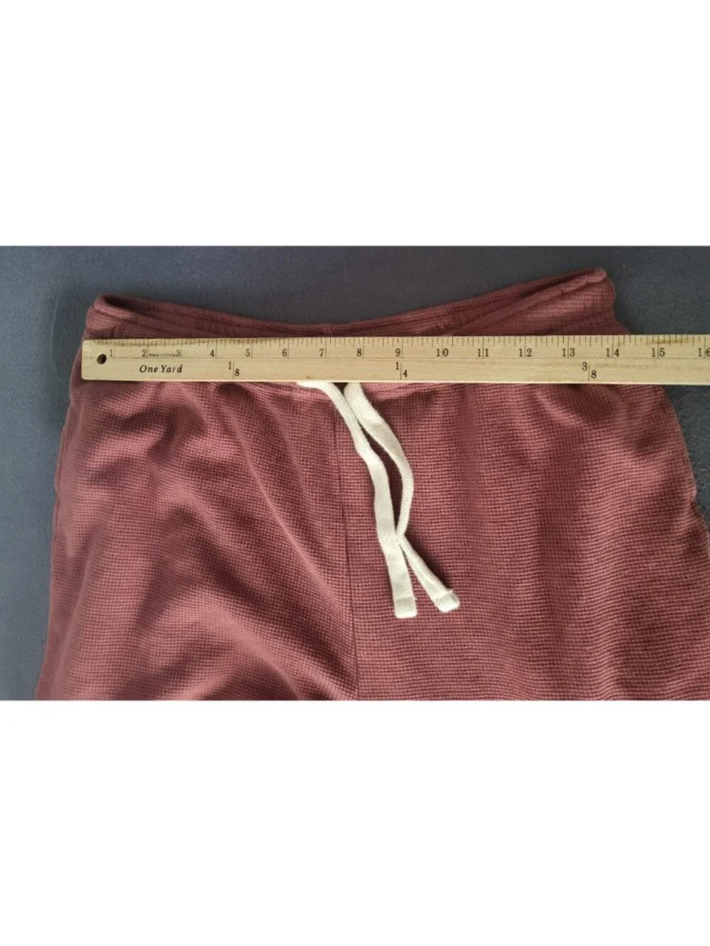 pact Women's M Rose Pink Waffle Knit Thermal Lounge 2 PC Set Long Sleeve Jogger - Picture 6 of 8